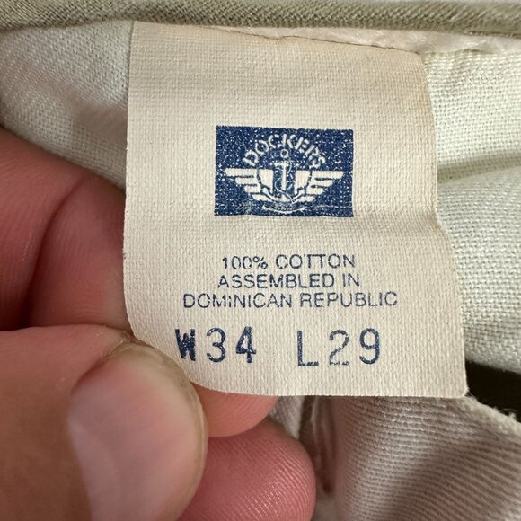 Dockers Mens Khakis No Wrinkle Twill Relaxed Fit Flat Front Pants Size 34/29 - Picture 5 of 7